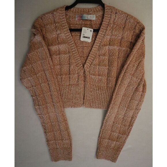 Free People Beach OB1464944 Women's Sz M Rust Red Declan Sweater Cardigan - Picture 5 of 6